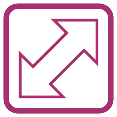 Exchange çapraz vektör simgesi bir çerçeve içinde