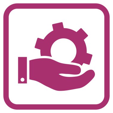 Hizmet vektör simgesi bir çerçeve içinde