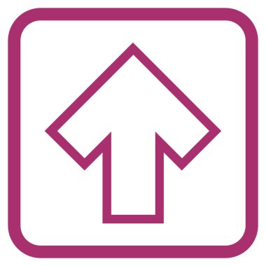 Vektör simgesi bir çerçeve içinde yukarı ok