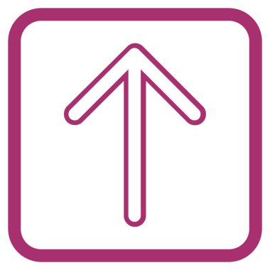 Vektör simgesi bir çerçeve içinde yukarı ok