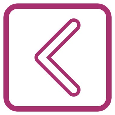 Ok ucu sol vektör simgesi bir çerçeve içinde