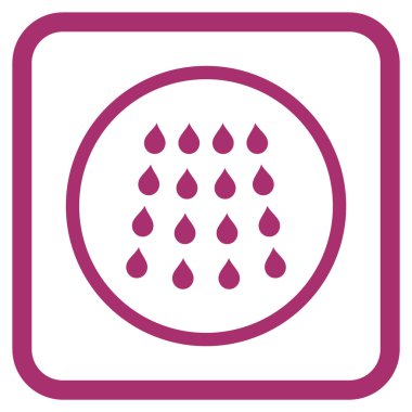 Damla vektör simgesi bir çerçeve içinde