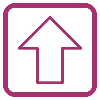 Vektör simgesi bir çerçeve içinde yukarı ok