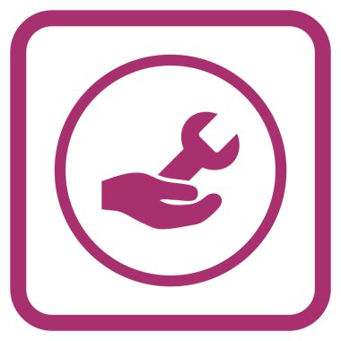 Onarım hizmeti vektör simgesi bir çerçeve içinde