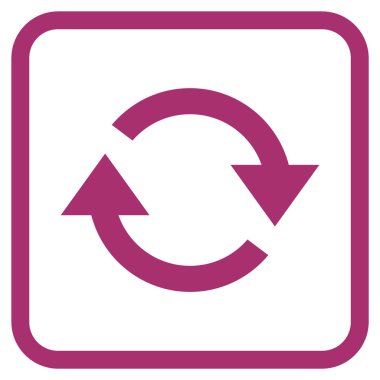 Vektör simgesi bir çerçeve içinde yenileme