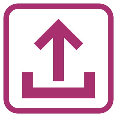 Vektör simgesi bir çerçeve içinde upload