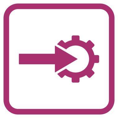 COG Tümleştirme vektör simgesi bir çerçeve içinde