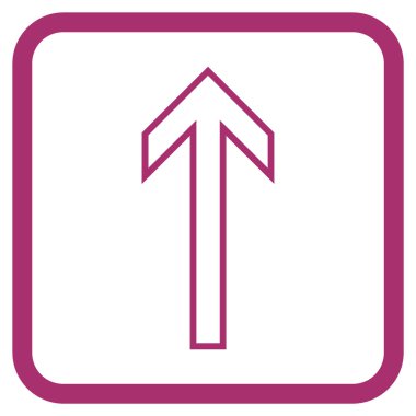 Vektör simgesi bir çerçeve içinde yukarı ok