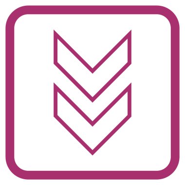 Vektör simgesi bir çerçeve içinde aşağı kaydır