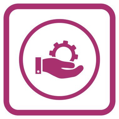 Hizmet vektör simgesi bir çerçeve içinde