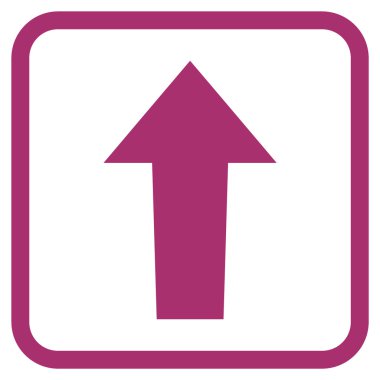 Vektör simgesi bir çerçeve içinde yukarı ok