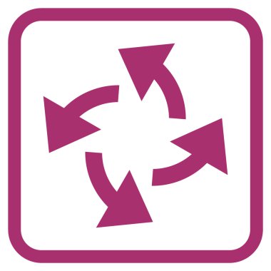 Santrifüj oklar bir çerçeve içinde simge vektör