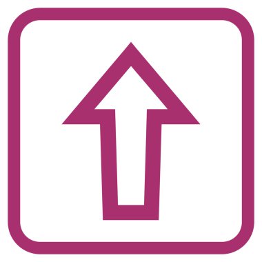 Vektör simgesi bir çerçeve içinde yukarı ok