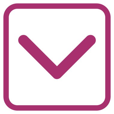 Vektör simgesi bir çerçeve içinde aşağı yön