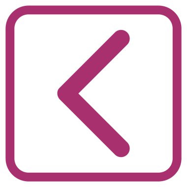 Yön sol vektör simgesi bir çerçeve içinde