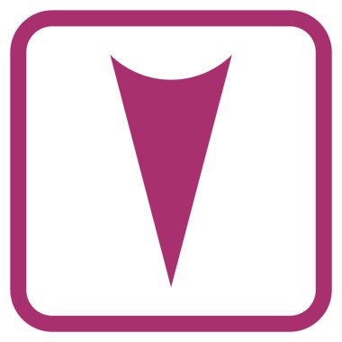 Vektör simgesi bir çerçeve içinde aşağı ok ucu