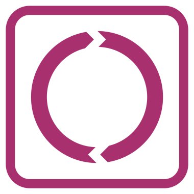 Döndürme vektör simgesi bir çerçeve içinde