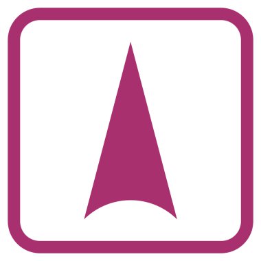 Vektör simgesi bir çerçeve içinde yukarı ok ucu