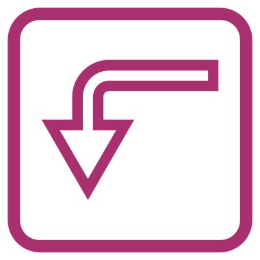 Vektör simgesi bir çerçeve içinde geri çevirmek