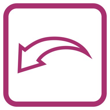 Vektör simgesi bir çerçeve içinde geri al