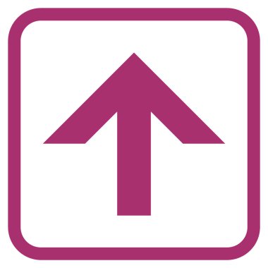 Vektör simgesi bir çerçeve içinde yukarı ok