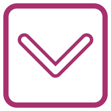 Vektör simgesi bir çerçeve içinde aşağı ok ucu