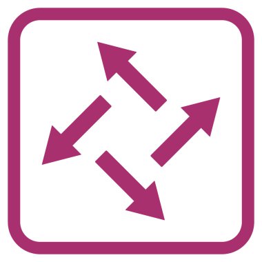 Santrifüj oklar bir çerçeve içinde simge vektör