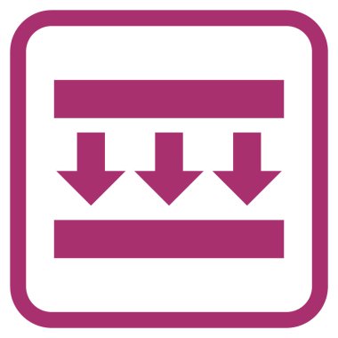 Basıncı vektör simgesi bir çerçeve içinde aşağı