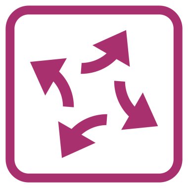 Santrifüj oklar bir çerçeve içinde simge vektör