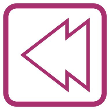 Yön sol vektör simgesi bir çerçeve içinde