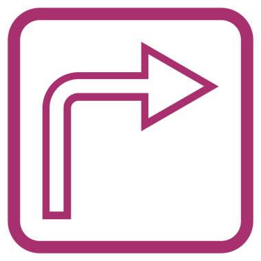 Doğru vektör simge bir çerçevede açmak