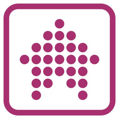 Vektör simgesi bir çerçeve içinde yukarı noktalı ok