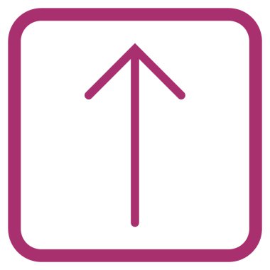 Vektör simgesi bir çerçeve içinde yukarı ok