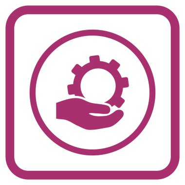 Hizmet vektör simgesi bir çerçeve içinde