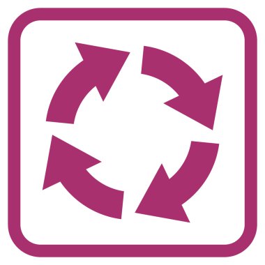 Dolaşım vektör simgesi bir çerçeve içinde