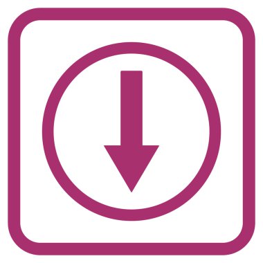 Bir çerçeve içinde yönlü ok vektör simgesi