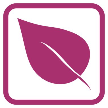 Bitki yaprak vektör simgesi bir çerçeve içinde