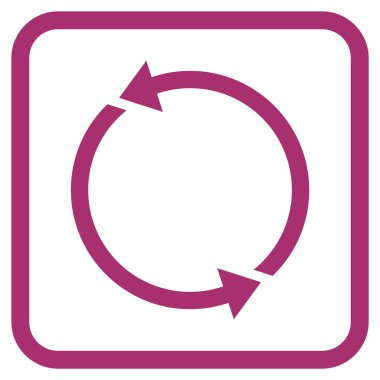 Geri dönüşüm vektör simgesi bir çerçeve içinde