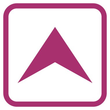 Vektör simgesi bir çerçeve içinde yukarı ok ucu