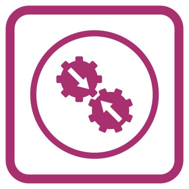 Dişli Tümleştirme vektör simgesi bir çerçeve içinde