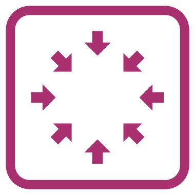 Kompakt oklar bir çerçeve içinde simge vektör