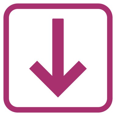 Bir çerçeve içinde ok vektör simgesi