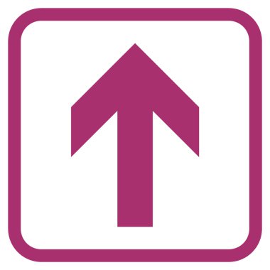 Vektör simgesi bir çerçeve içinde yukarı ok