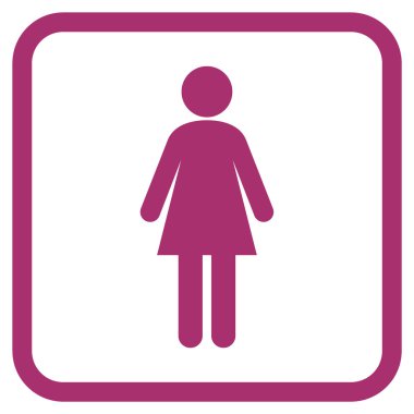 Kadın vektör simgesi bir çerçeve içinde