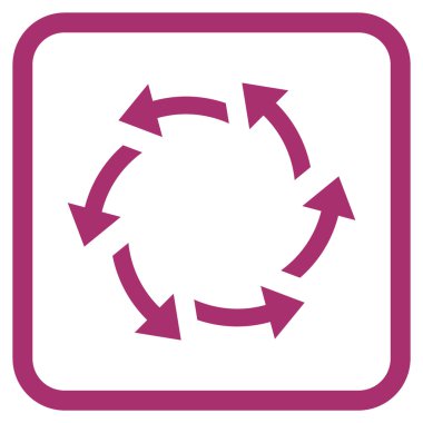 Santrifüj oklar bir çerçeve içinde simge vektör