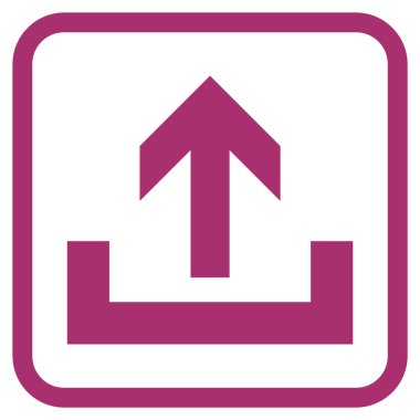 Vektör simgesi bir çerçeve içinde upload