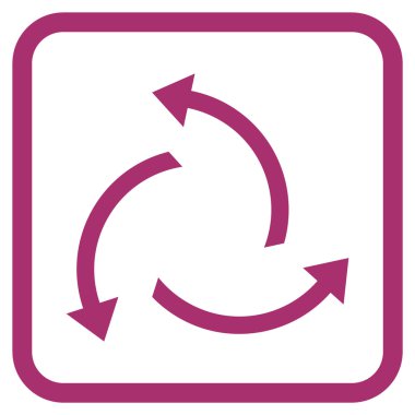 Santrifüj oklar bir çerçeve içinde simge vektör