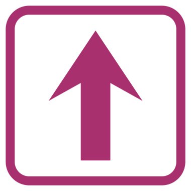 Vektör simgesi bir çerçeve içinde yukarı ok