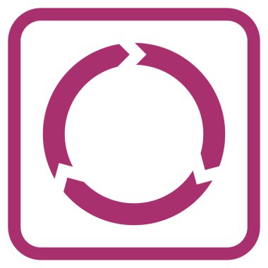 Döndürme vektör simgesi bir çerçeve içinde