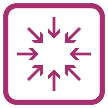 Basınç oklar bir çerçeve içinde simge vektör